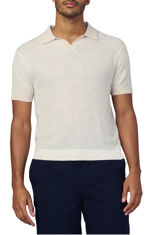 ジョーズ メンズ トップス ポロシャツ コットン リネン Joes Club Cotton Linen Polo Papyrus