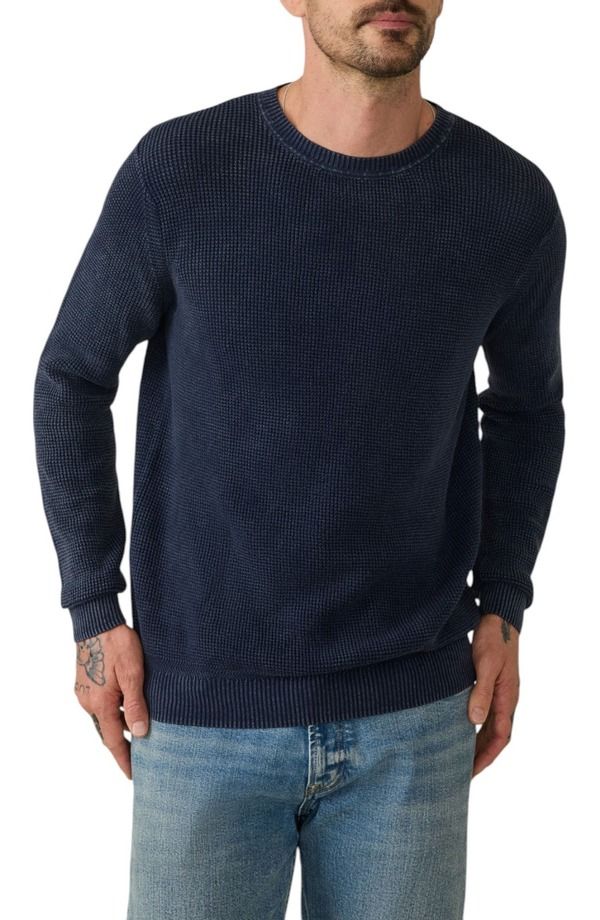 ファレティ メンズ アウター パーカー・スウェット クルーネック セーター コットン Faherty Sunwash Organicotton Crewneck Sweater Blue Nights ブルー
