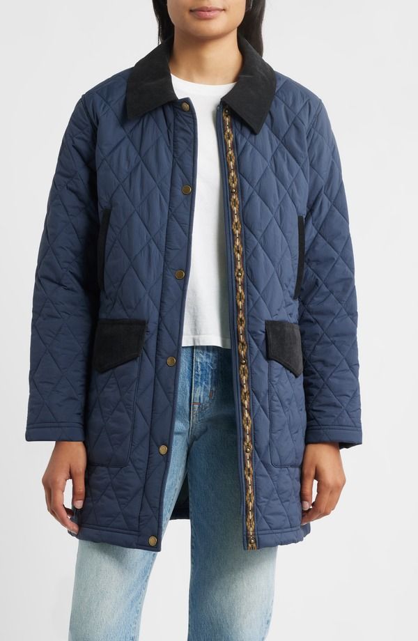 ペンドルトン レディース アウター ジャケット・ブルゾン キルティング コート Pendleton Sun River Quilted Field Coat Navy ネイビー