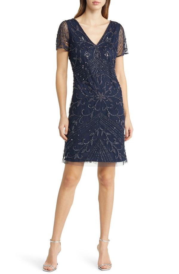 ピサッロナイツ レディース ボトムス カジュアルパンツ Vネック Pisarro Nights Beadedouble VNeck Dress Navy 410 ネイビー