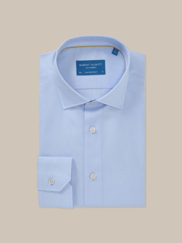 ロバート タルボット メンズ トップス シャツ Robertalbott Reynolds Twill Classic Fit Shirt Light Blue ブルー