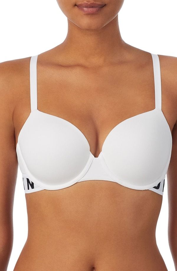 ダナ キャラン ニューヨーク レディース トップス Tシャツ DKNY Cozy Boyfriend TShirt Bra White ホワイト