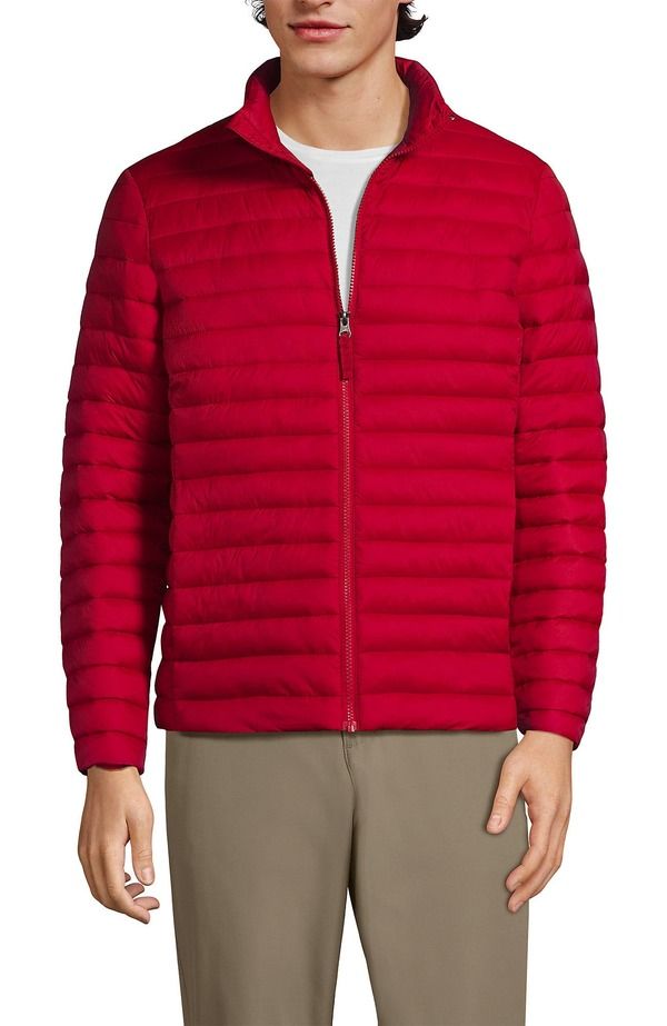 ランズエンド メンズ アウター ジャケット・ブルゾン Lands End School Uniform ThermoPlume Jacket Red レッド