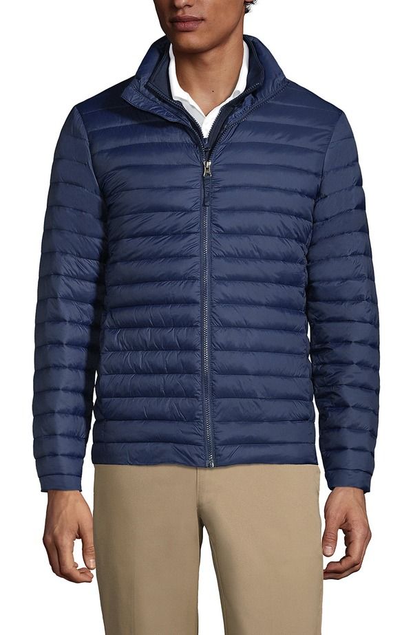 ランズエンド メンズ アウター ジャケット・ブルゾン Lands End School Uniform ThermoPlume Jacket Classic Navy ネイビー