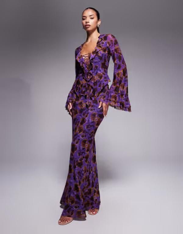 エーエフアールエム レディース ボトムスカート フラワー柄 ニット マキシ フラワー AFRM knit fishtail maxi skirt floral part of a set Multi マルチカラー