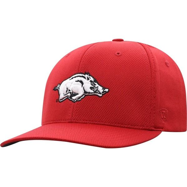トップオブザワールド メンズ アクセサリー 帽子 ロゴ Mens Top of the World Cardinal Arkansas Razorbacks Reflex Logo Flex Hat Cardinal