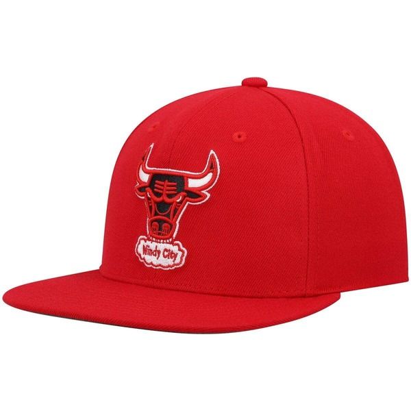 ミッチェルネス メンズ アクセサリー 帽子 Mens Mitchell Ness Red Chicago Bulls Hardwood Classics Team Ground 20 Snapback Hat Red レッド