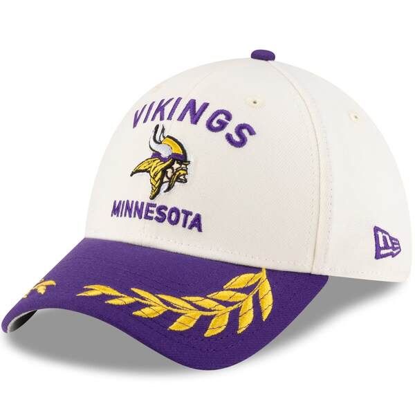 ニューエラ メンズ アクセサリー 帽子 Mens New Era CreamPurple Minnesota Vikings 2025 NFL Draft 39THIRTY Flex Hat Cream クリーム