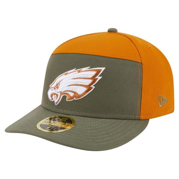 ニューエラ メンズ アクセサリー 帽子 Mens New Era OliveBrown Philadelphia Eagles TwoTone Color Pack Split Panel 59FIFTY Fitted Hat Olive オリーブ