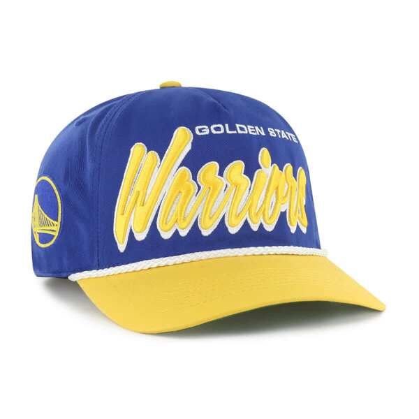 フォーティーセブン メンズ アクセサリー 帽子 Mens 47 RoyalGolden State Warriors Dropshadow Rope Hitch Adjustable Hat Royal ゴールド