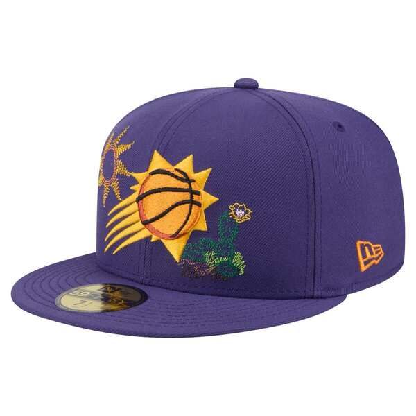 ニューエラ メンズ アクセサリー 帽子 Mens New Era Purple Phoenix Sunstate Stitch 59FIFTY Fitted Hat Purple パープル