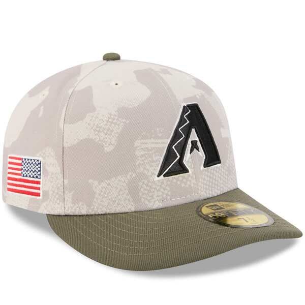 ニューエラ メンズ アクセサリー 帽子 Mens New Era Light BeigeOlive Arizona Diamondbacks 2025 Armed Forces Day 59FIFTY Fitted Hat Light Beige ベージュ