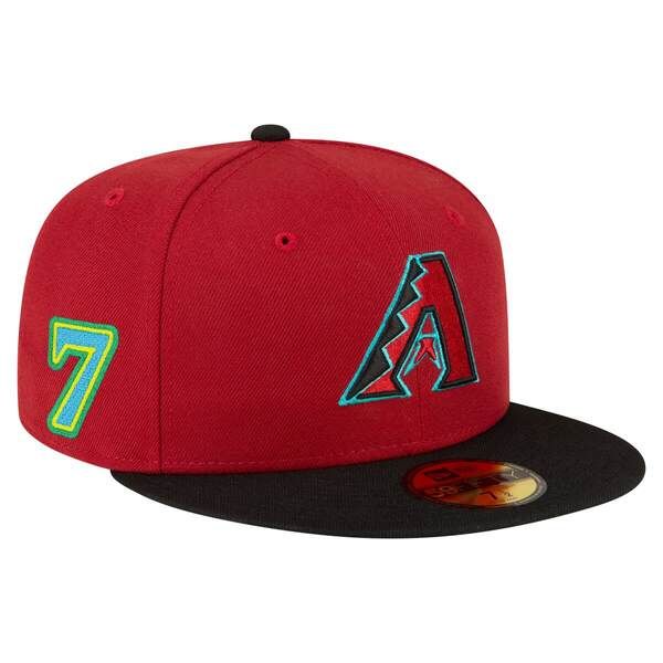 ニューエラ メンズ アクセサリー 帽子 Mens New Era Corbin Carroll Red Arizona Diamondbacks 2025 Player s Weekend 59FIFTY Fitted Hat Red レッド