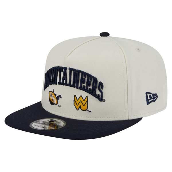 ニューエラ メンズ アクセサリー 帽子 Mens New Era White West Virginia Mountaineers Collegiate 9FIFTY AFrame Snapback Hat White ホワイト