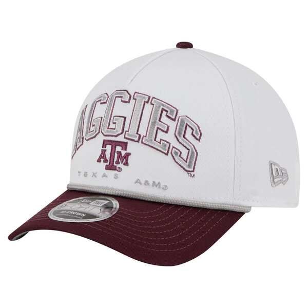 ニューエラ メンズ アクセサリー 帽子 Mens New Era WhiteMaroon Texas AM Aggies Arch TwoTone Rope 9FORTY AFrame MCrown Adjustable Hat White ホワイト