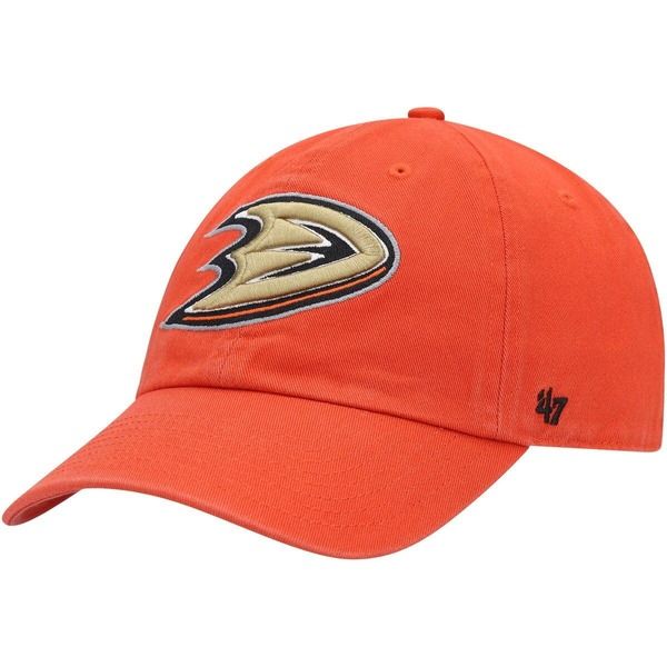 フォーティーセブン メンズ アクセサリー 帽子 Mens 47 Orange Anaheim Ducks Clean Up Adjustable Hat Orange オレンジ
