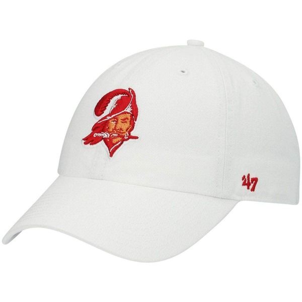 フォーティーセブン メンズ アクセサリー 帽子 Mens 47 White Tampa Bay Buccaneers Legacy Clean Up Adjustable Hat White ホワイト