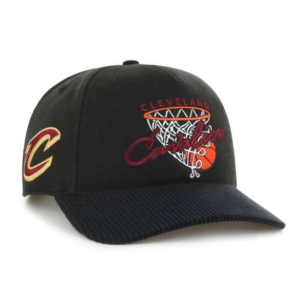 フォーティーセブン メンズ アクセサリー 帽子 Mens 47 Black Cleveland Cavaliers Nothing But Net Hitch Adjustable Hat Black ブラック 10,860円