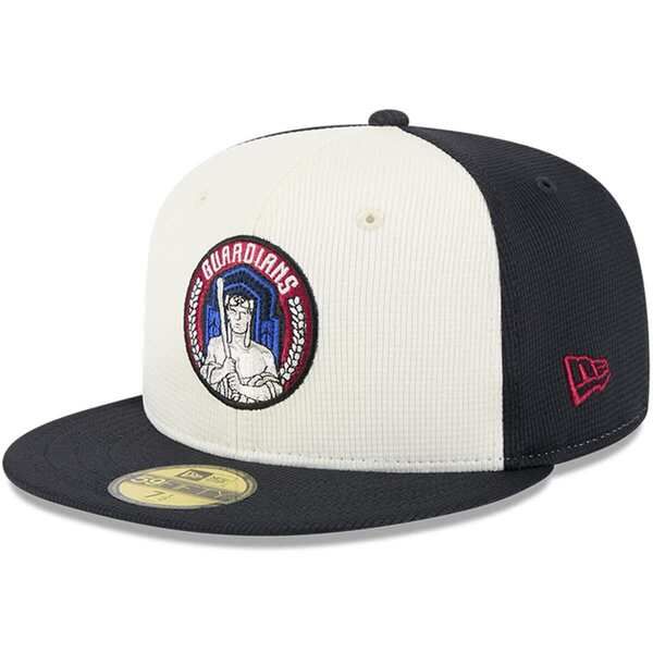 ニューエラ メンズ アクセサリー 帽子 Mens New Era NavyWhite Cleveland Guardians City Connect Batting Practice 59FIFTY Fitted Hat Navy ネイビー