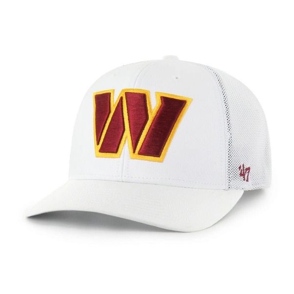 フォーティーセブン メンズ アクセサリー 帽子 Mens 47 White Washington Commandersnowball Trophy Stretch Fit Hat White ホワイト