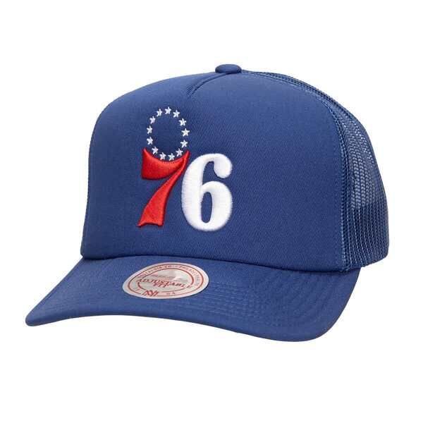 ミッチェルネス メンズ アクセサリー 帽子 Mens Mitchell Ness Royal Philadelphia 76ers Corevergreen OTC Trucker Adjustable Hat Royal