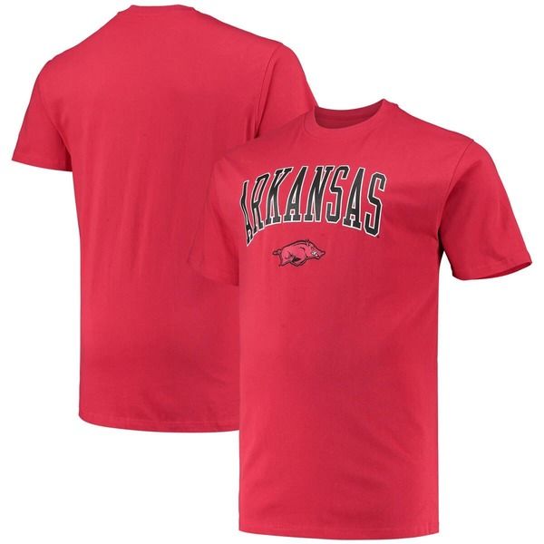 チャンピオン メンズ トップス Tシャツ トール Mens Champion Cardinal Arkansas Razorbacks Big Tall Arch Over Wordmark TShirt Cardinal