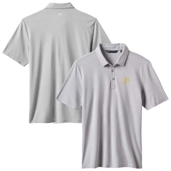 トラビスマヒュー メンズ トップス シャツ Mens TravisMathew Gray Pittsburgh Pirates Playoff Pitch TriBlend Polo Gray グレー