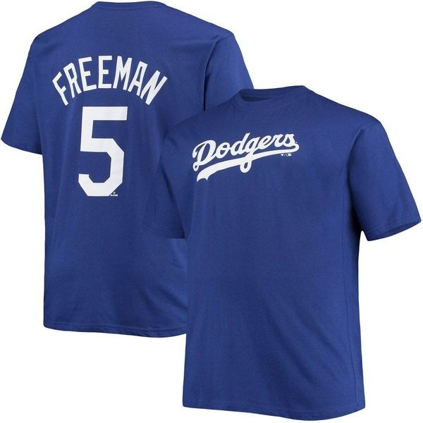 プロファイル メンズ トップス Tシャツ トール PROFILE Mens Freddie Freeman Royalos Angeles Dodgers Big Tall Name Number TShirt Royal
