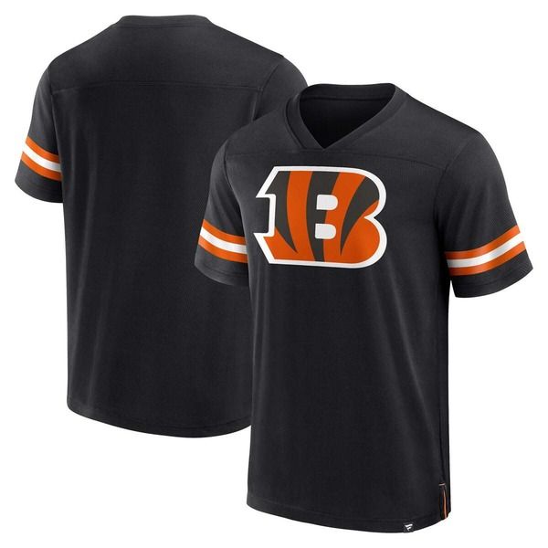 ファナティクス メンズ トップス Tシャツ Vネック ジャージー Mens Fanatics Branded Black Cincinnati Bengals Jersey Tackle VNeck TShirt Black ブラック