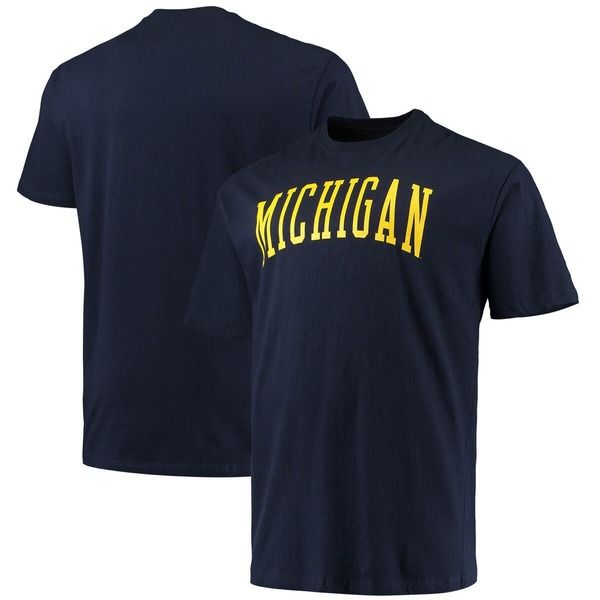 チャンピオン メンズ トップス Tシャツ トール ロゴ Mens Championavy Michigan Wolverines Big Tall Arch Team Logo TShirt Navy ネイビー
