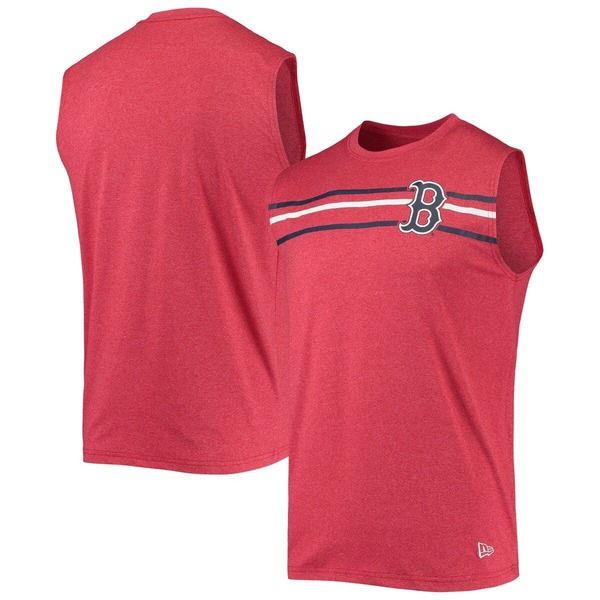 ニューエラ メンズ トップス シャツ Mens New Era Heathered Boston Red Sox Muscle Tank Top Heathered ヘザー
