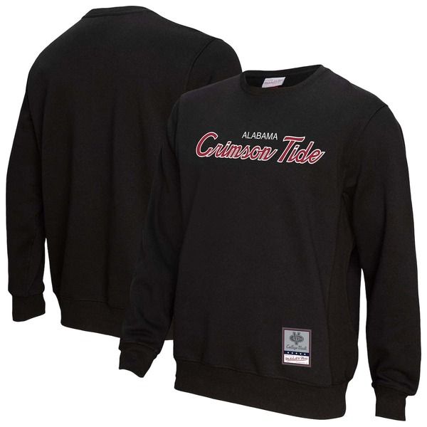 ミッチェルネス メンズ アウター パーカー・スウェット シャツ Mens Mitchell Ness Black Alabama Crimson Tidelite Script Pullover Sweatshirt Black ブラック
