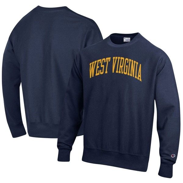 チャンピオン メンズ アウター パーカー・スウェット シャツ Mens Championavy West Virginia Mountaineers Arch Reverse Weave Pullover Sweatshirt Navy ネイビー