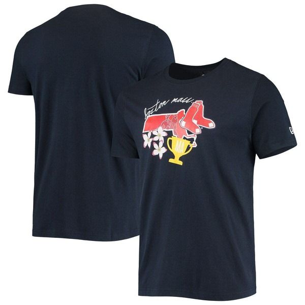 ニューエラ メンズ トップス Tシャツ Mens New Era Navy Boston Red Sox City Cluster TShirt Navy ネイビー