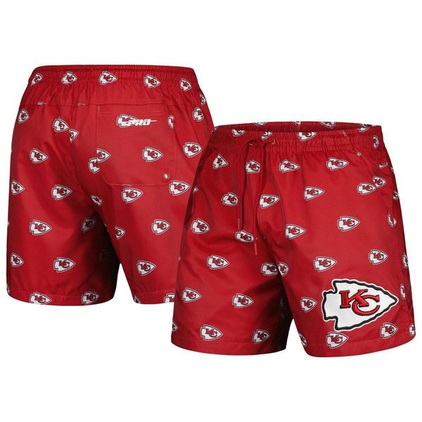 プロスタンダード メンズ ボトムス ハーフパンツ・ショーツ プリント ミニ ショートパンツ ロゴ Mens Pro Standard Red Kansas City Chiefs Allover Print Mini Logo Shorts Red レッド