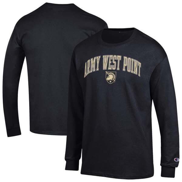 チャンピオン メンズ トップス Tシャツ ロゴ MensChampion Black Army Blacknights Arch Over Logo Long Sleeve TShirt Black ブラック