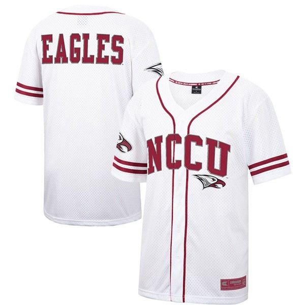 コロシアム メンズ トップス シャツ メッシュ ジャージー Mens Colosseum White North Carolina Central Eagles Free Spirited Mesh ButtonUp Baseball Jersey White
