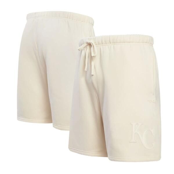 プロスタンダード メンズ ボトムス ハーフパンツ・ショーツ ショートパンツ フリース Mens Pro Standard Cream Kansas City Royals Neutral Fleece Shorts Cream クリーム