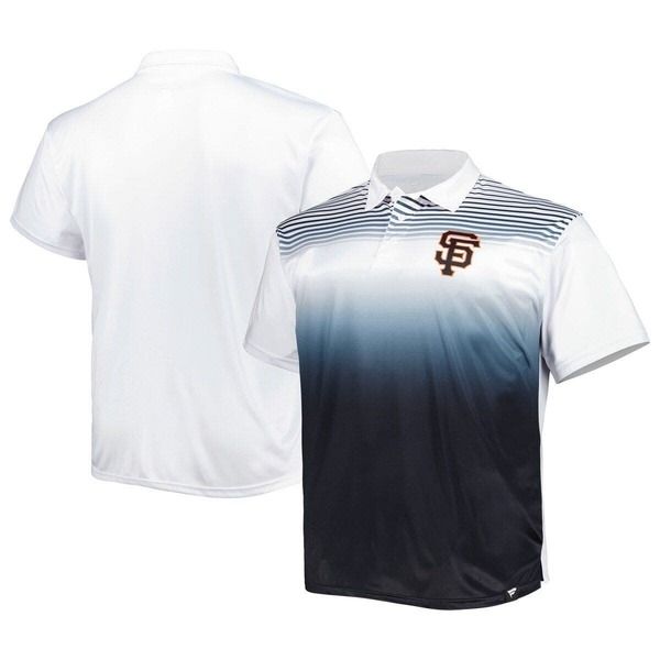 プロファイル メンズ トップス ポロシャツ トール PROFILE Mens WhiteBlack San Francisco Giants Big Tall Sublimated Polo White ホワイト