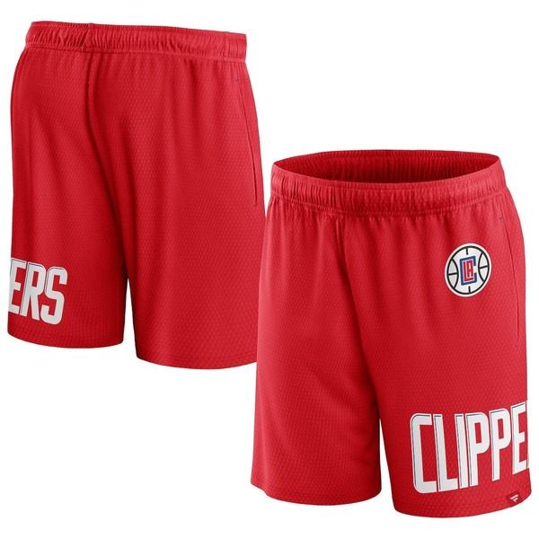 ファナティクス メンズ ボトムス ハーフパンツ・ショーツ メッシュ ショートパンツ Mens Fanatics Branded Red LA Clippers Free Throw Meshorts Red レッド