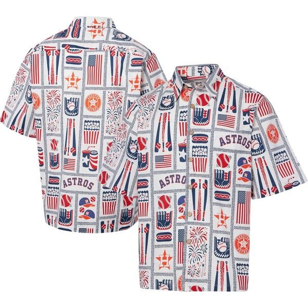 レインスプーナー メンズ トップス シャツ Mens Reyn Spooner White Houston Astros Americana ButtonUp Shirt White ホワイト 24,674円