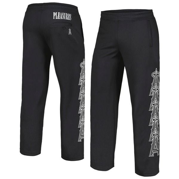 プレジャーズ メンズ ボトムス カジュアルパンツ トラックパンツ Mens PLEASURES Black Los Angeles Angels Pitcher Track Pants Black ブラック