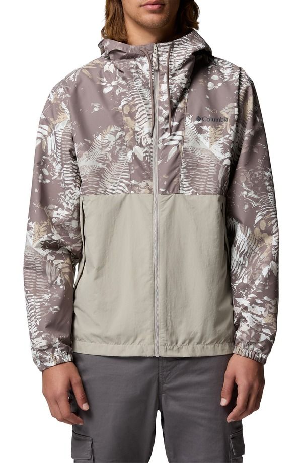 コロンビア メンズ アウター ジャケット・ブルゾン プリント Columbia Spire Valley Print Waterepellent Windbreaker Iron Geofern Flint Grey グレー