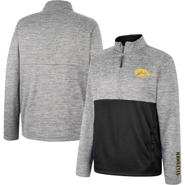 コロシアム メンズ アウター ジャケット・ブルゾン Mens Colosseum Gray Iowa Hawkeyes John HalfZip Jacket Gray グレー