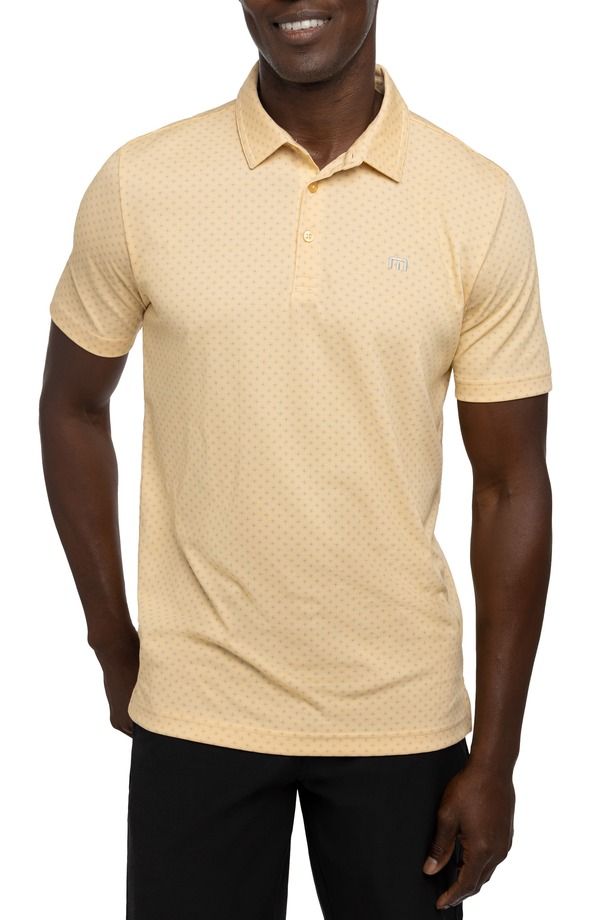 トラビスマヒュー メンズ トップス ポロシャツ プリント TravisMathew Bamboo Calm Foulard Print Polo Heather Golden Cream クリーム