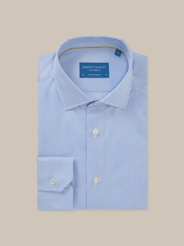 ロバート タルボット メンズ トップス シャツ ミニ Robertalbott Reynolds Mini Stripe Twill Classic Fit Shirt Blue ブルー