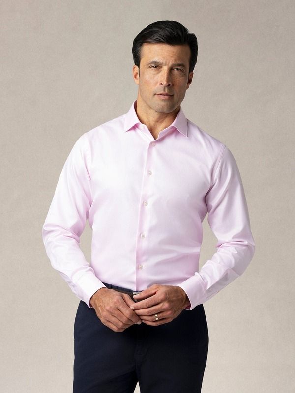 ロバート タルボット メンズ トップス シャツ Robertalbott Reynolds Double Twill Contemporary Fit Shirt Pink ピンク