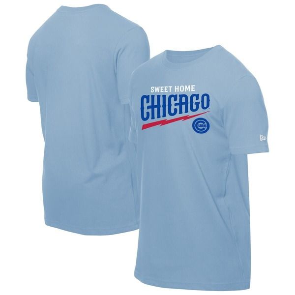 ニューエラ メンズ トップス Tシャツ MensNew Era Light Blue Chicago Cubsweet Home TShirt Light Blue ブルー