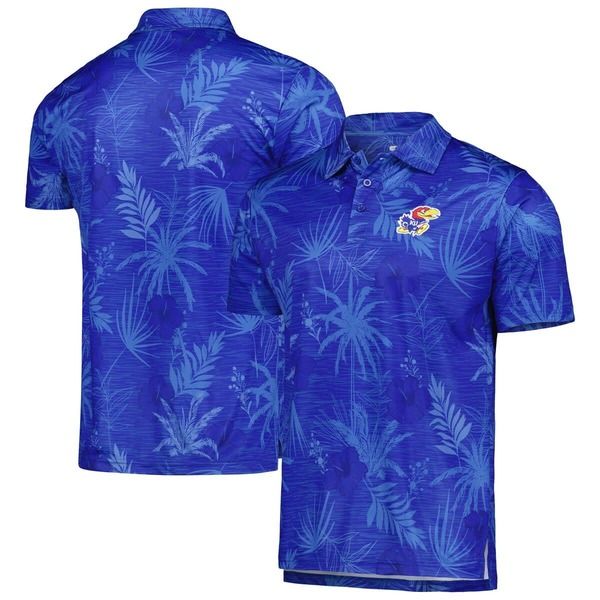 コロシアム メンズ トップス ポロシャツ Mens Colosseum Royal Kansas Jayhawks Palms Team Polo Royal