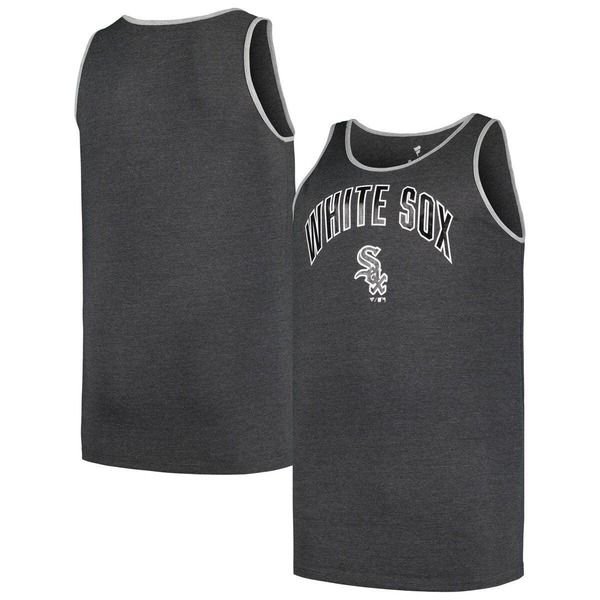 プロファイル メンズ トップス Tシャツ トール ロゴ Mens Profile Heather Charcoal Chicago White Sox Big Tall Arch Over Logo Tank Top Heather Charcoal チャコー